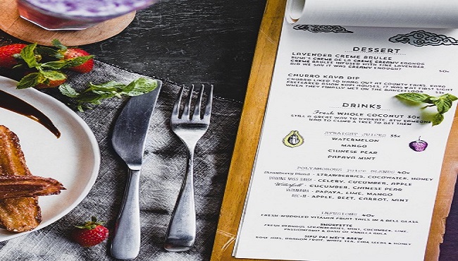 Updated catering menu